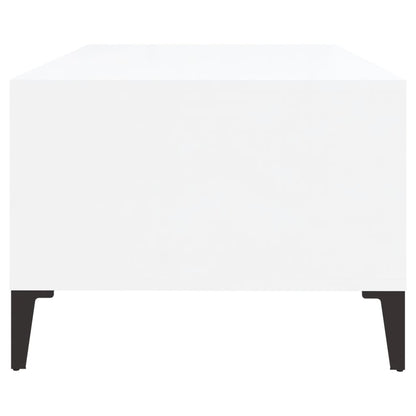 Coffee Table High Gloss White 90x50x36.5 cm Engineered Wood