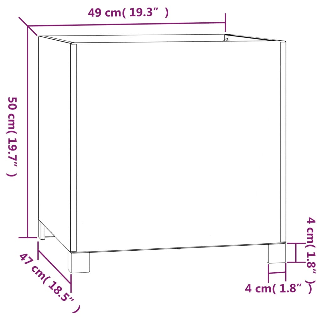 Planters with Legs 2 pcs Rusty 49x47x50 cm Corten Steel