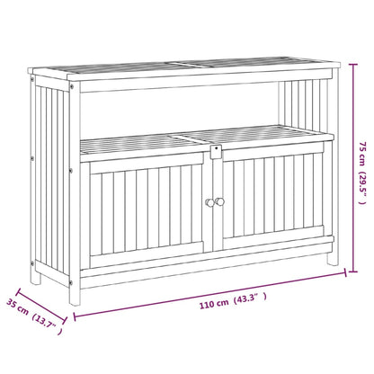 Garden Console Table 110x35x75 cm Solid Wood Acacia