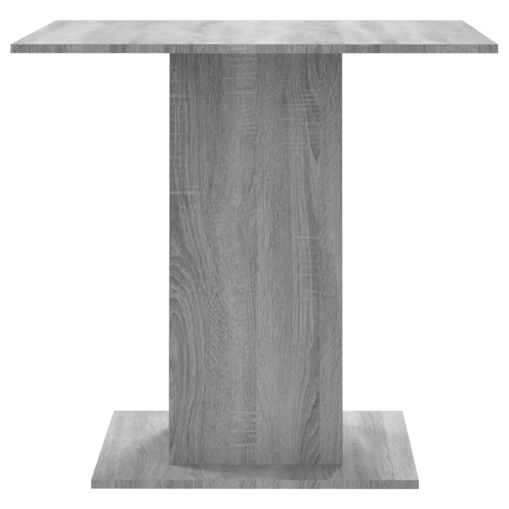 Dining Table Grey Sonoma 80x80x75 cm Engineered Wood