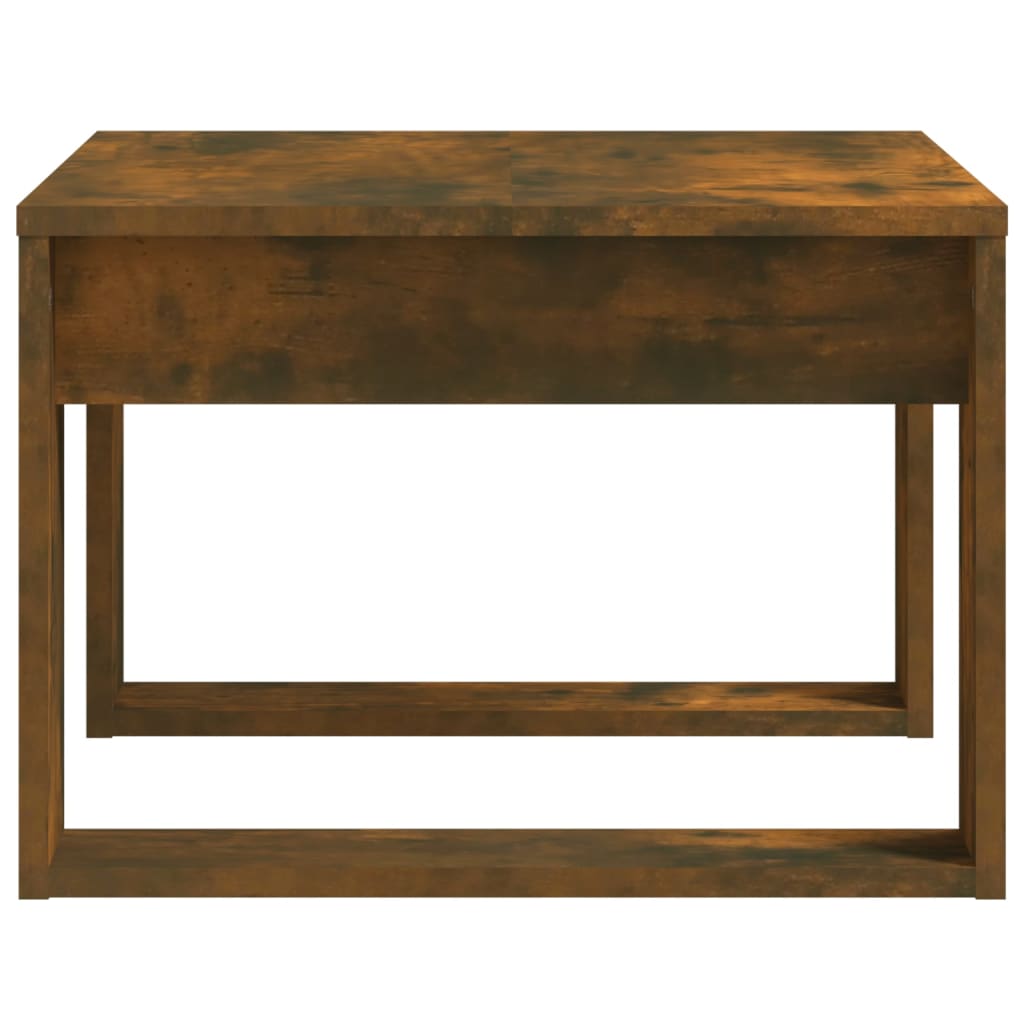 Side Table Smoked Oak 50x50x35 cm Engineered Wood