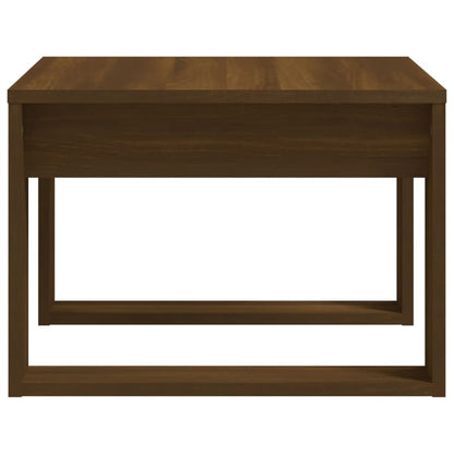 Side Table Brown Oak 50x50x35 cm Engineered Wood