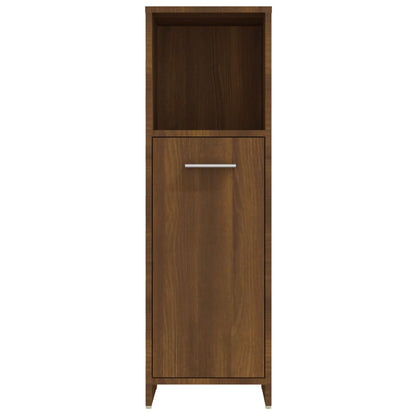 Bathroom Cabinet Brown Oak 30x30x95 cm Engineered Wood