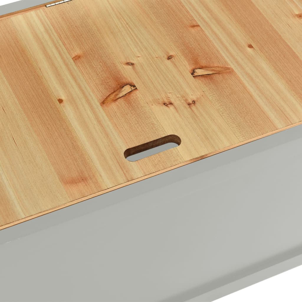 Bench Grey 107x45x75.5 cm Solid Wood Fir