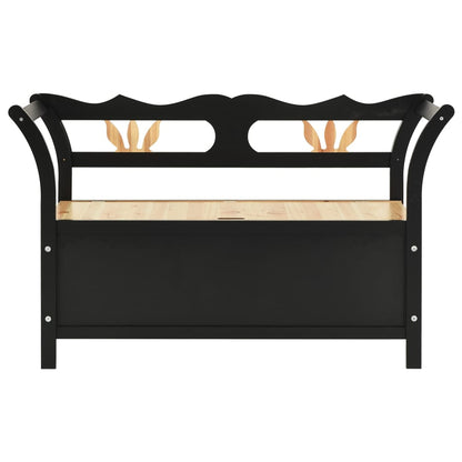 Bench Black 107x45x75.5 cm Solid Wood Fir