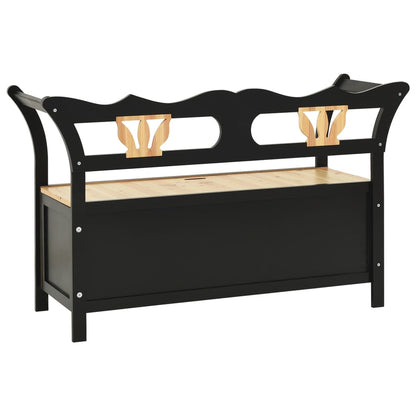 Bench Black 107x45x75.5 cm Solid Wood Fir