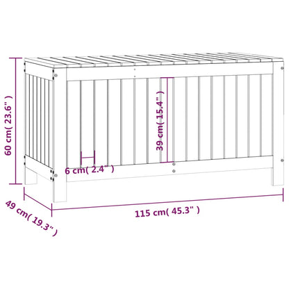 Garden Storage Box Honey Brown 115x49x60 cm Solid Wood Pine