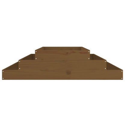 Planter Honey Brown 110x110x27 cm Solid Wood Pine