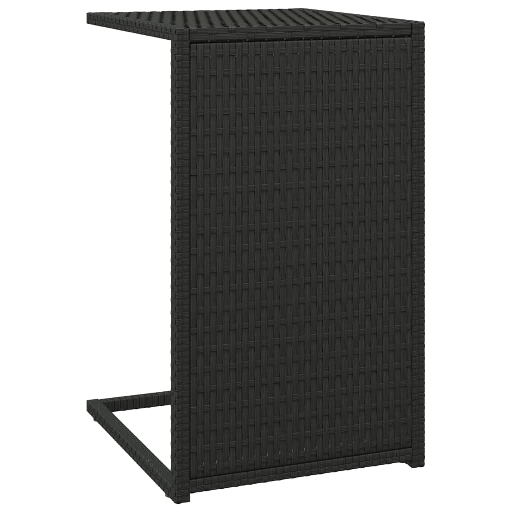 C Table Black 40x35x60 cm Poly Rattan