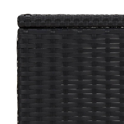 C Table Black 40x35x60 cm Poly Rattan