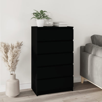 Drawer Cabinet Black 60x36x103 cm Engineered Wood