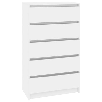Drawer Cabinet High Gloss White 60x36x103 cm Engineered Wood