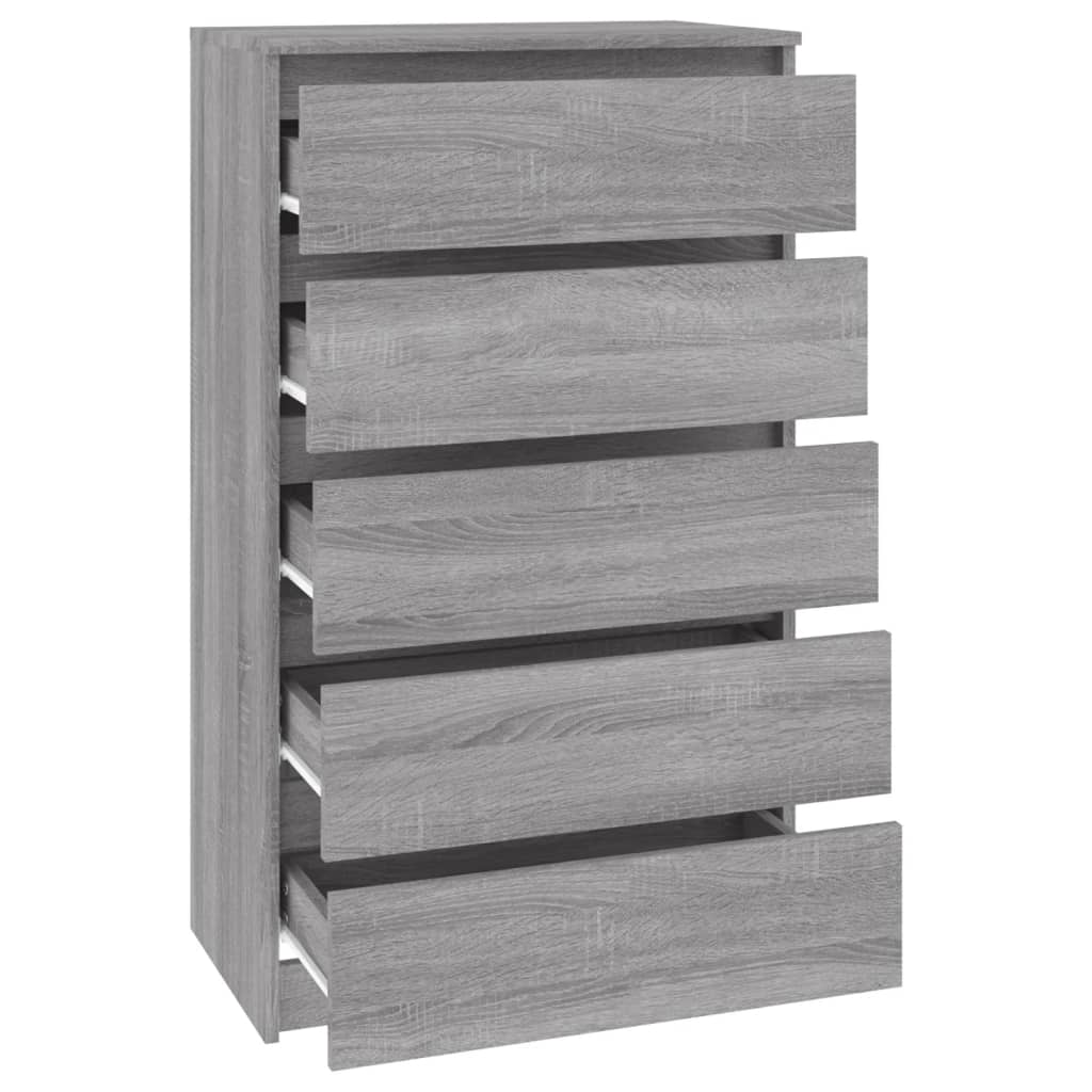 Drawer Cabinet Grey Sonoma 60x36x103 cm Engineered Wood