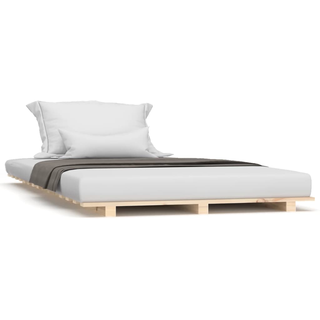 Bed Frame without Mattress 75x190 cm Small Single Solid Wood Pine