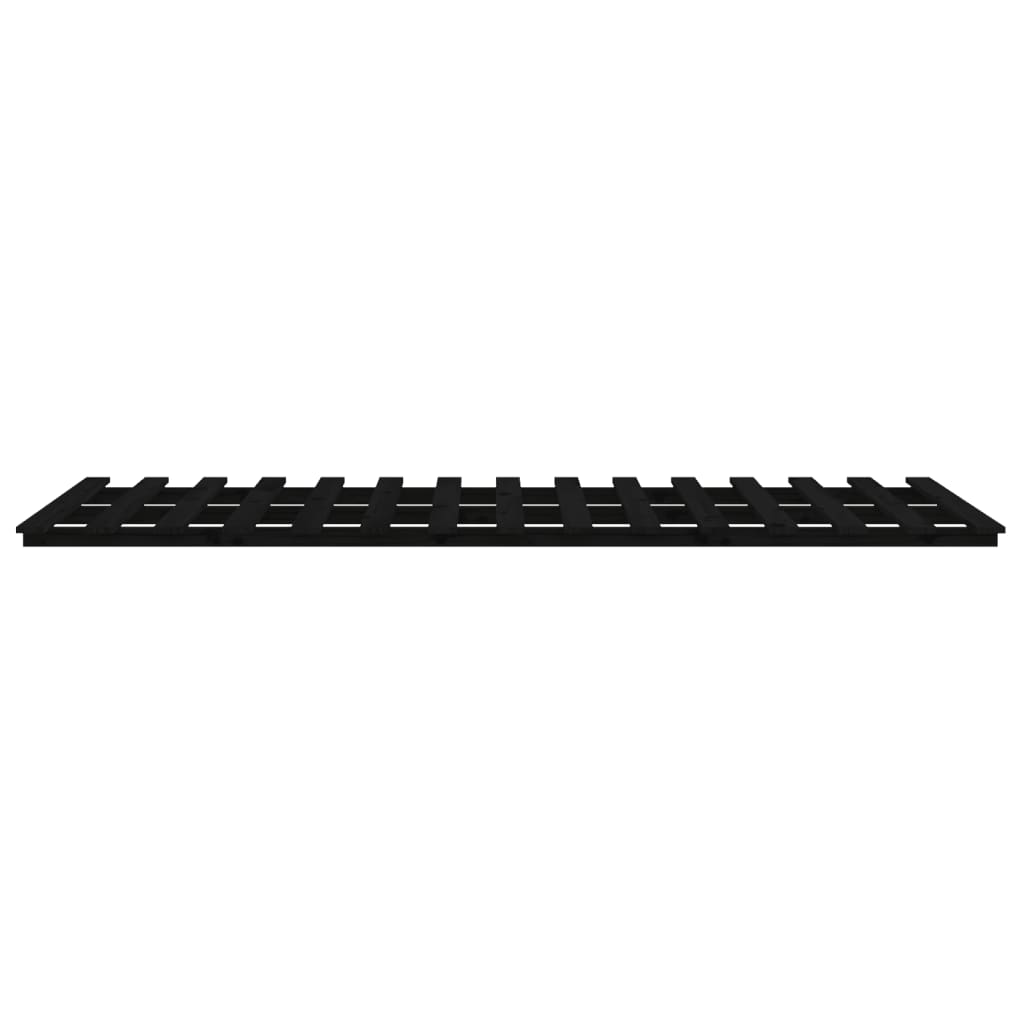 Bed Frame without Mattress Black 75x190 cm Small Single Solid Wood Pine