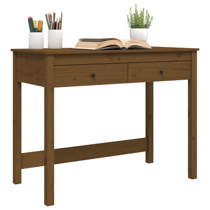 Desk with Drawers Honey Brown 100x50x78 cm Solid Wood Pine