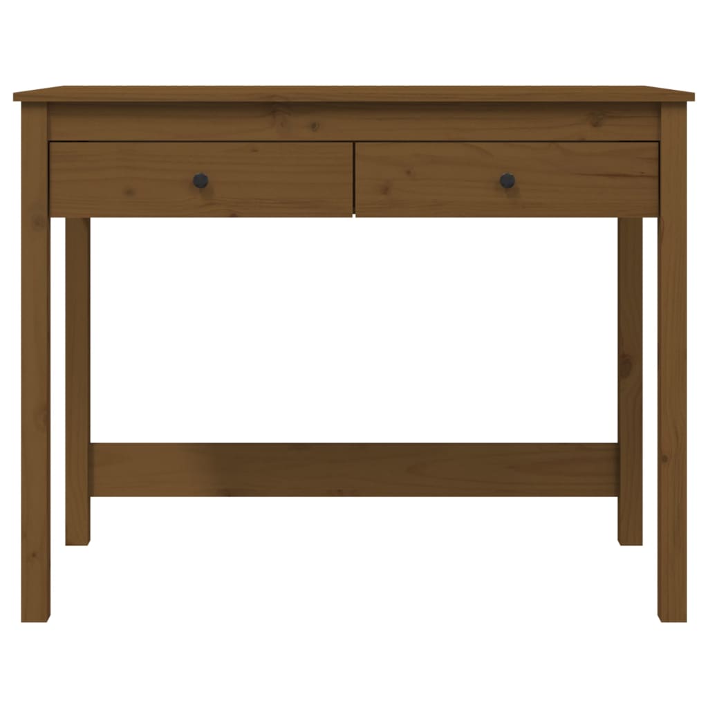 Desk with Drawers Honey Brown 100x50x78 cm Solid Wood Pine