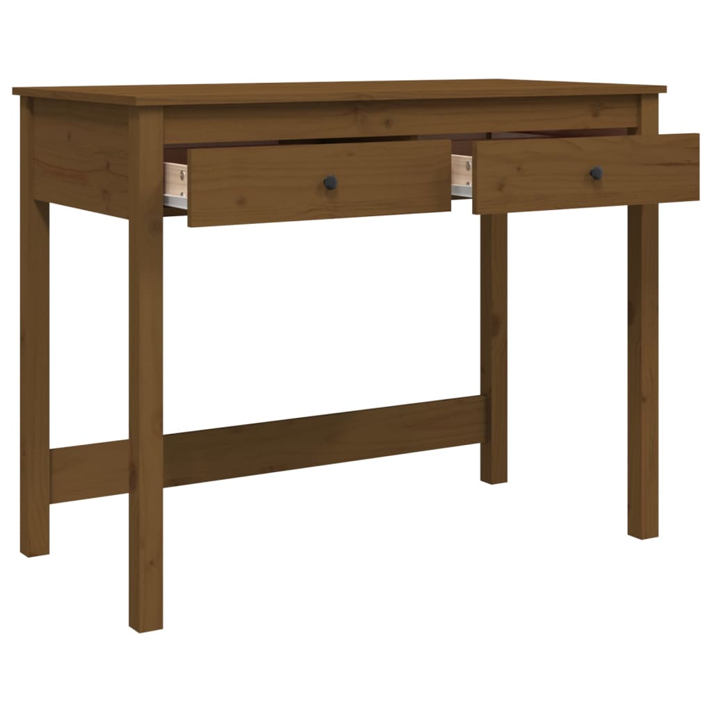 Desk with Drawers Honey Brown 100x50x78 cm Solid Wood Pine