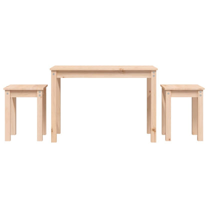 Nesting Tables 3 pcs Solid Wood Pine