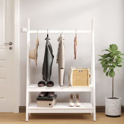 Clothes Rack White 100x45.5x150 cm Solid Wood Pine