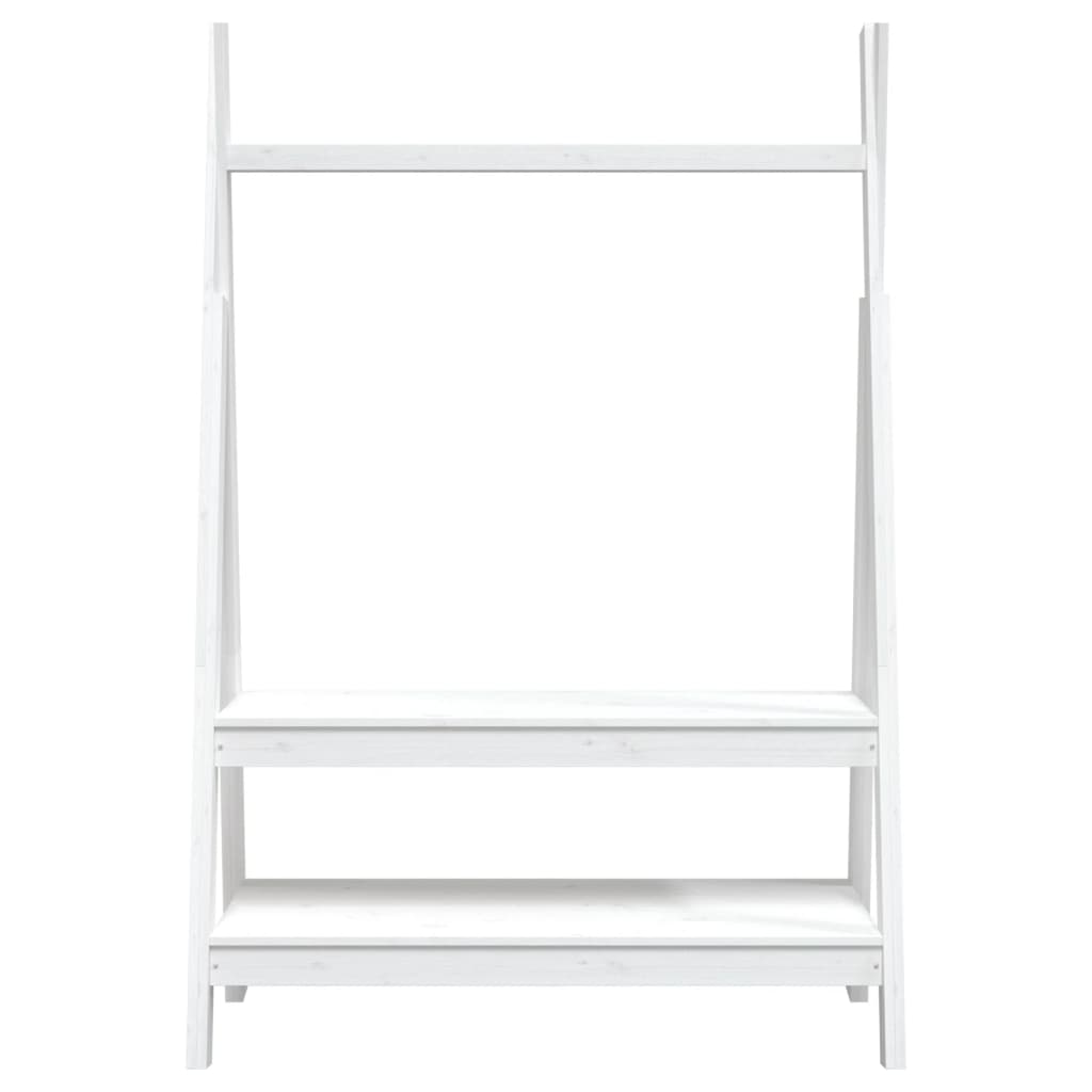 Clothes Rack White 100x45.5x150 cm Solid Wood Pine