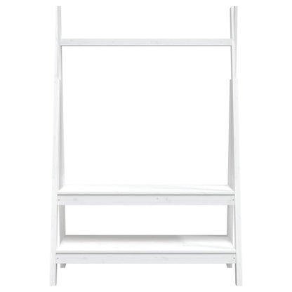 Clothes Rack White 100x45.5x150 cm Solid Wood Pine