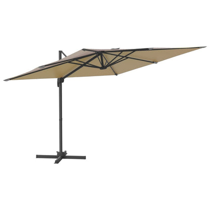 Cantilever Garden Parasol with Aluminium Pole Taupe 400x300 cm