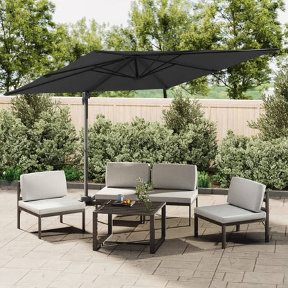 Cantilever Garden Parasol with Aluminium Pole Black 300x300 cm