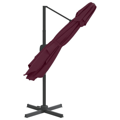 Double Top Cantilever Garden Parasol Bordeaux Red 400x300 cm