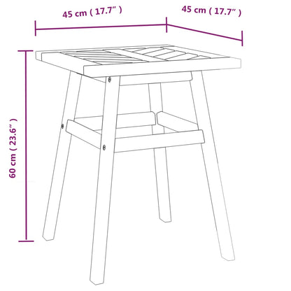 Side Table 45x45x60 cm Solid Wood Acacia