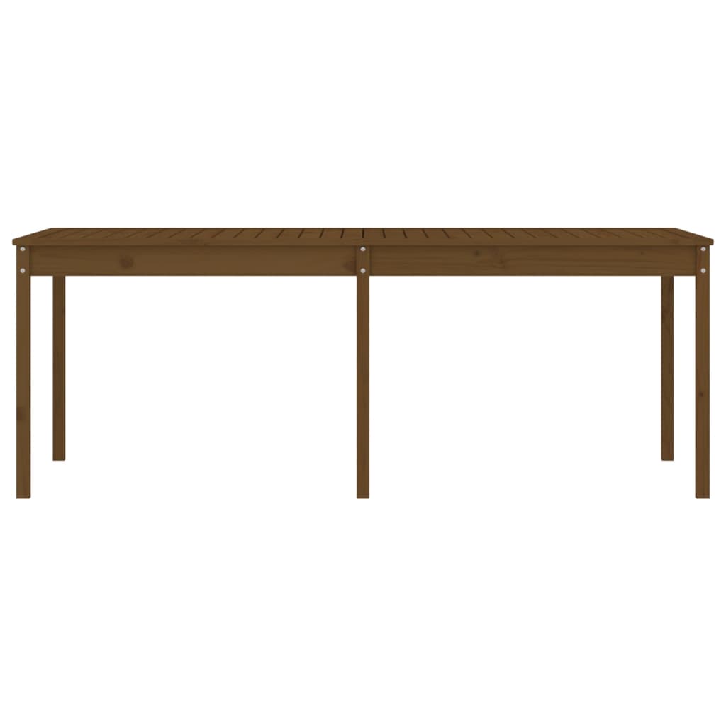 Garden Table Honey Brown 203.5x100x76 cm Solid Wood Pine