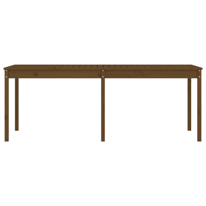 Garden Table Honey Brown 203.5x100x76 cm Solid Wood Pine