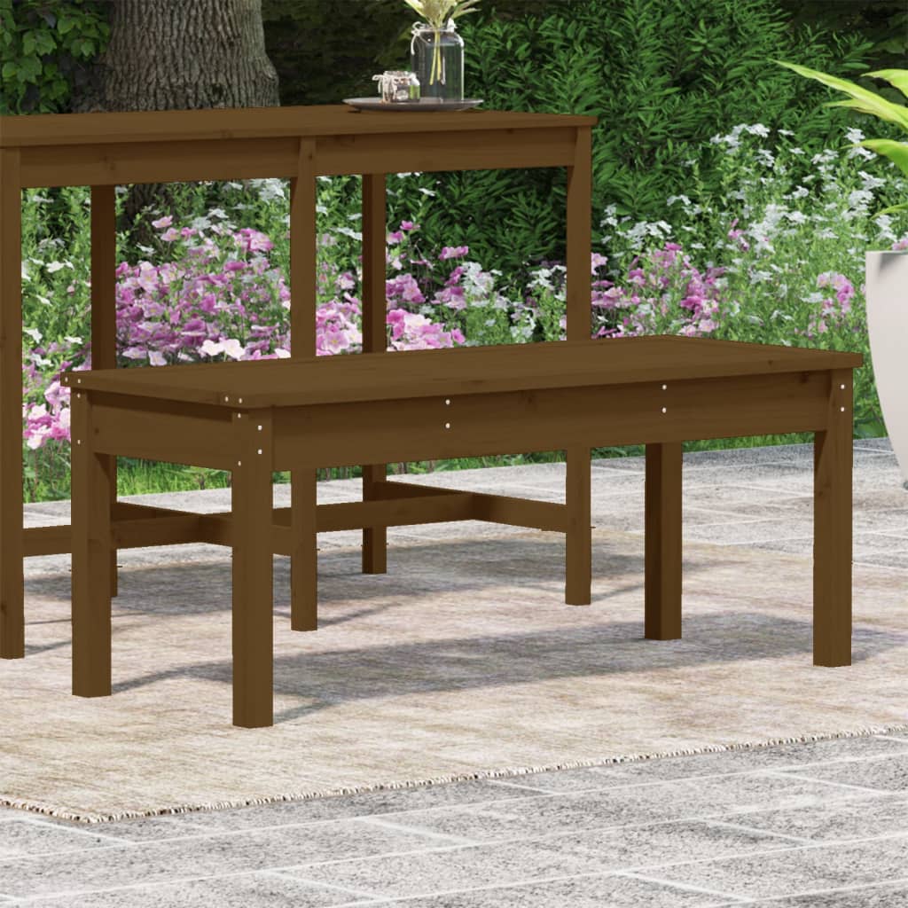 Garden Bench Honey Brown 109x44x45 cm Solid Wood Pine