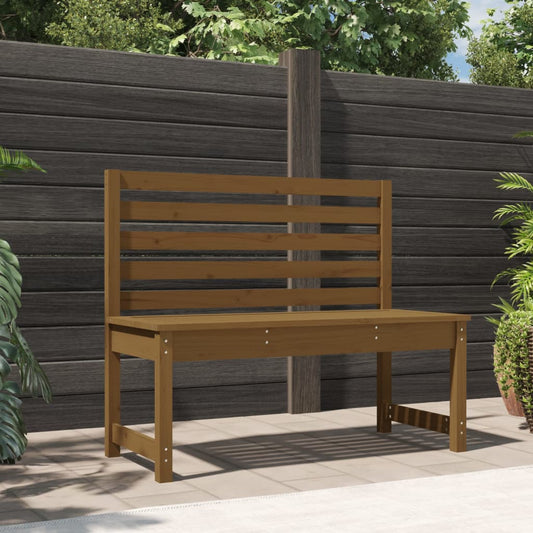 Garden Bench Honey Brown 109 cm Solid Wood Pine