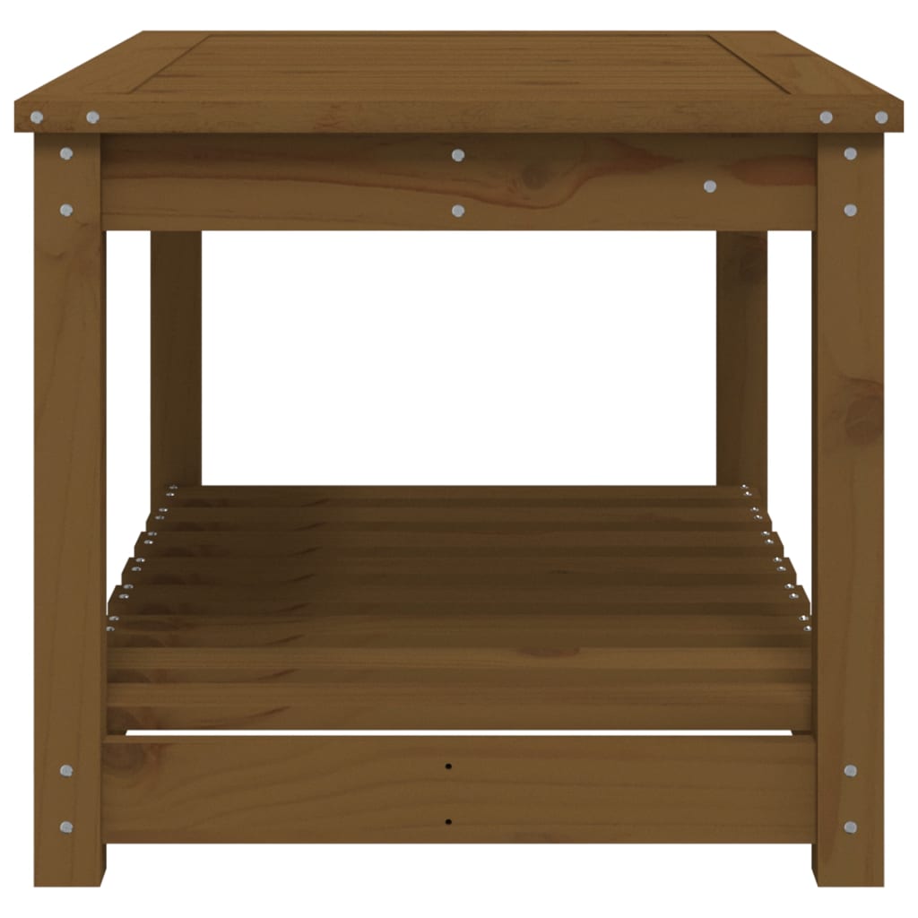 Garden Table Honey Brown 82.5x50.5x45 cm Solid Wood Pine