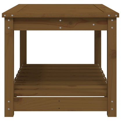 Garden Table Honey Brown 82.5x50.5x45 cm Solid Wood Pine