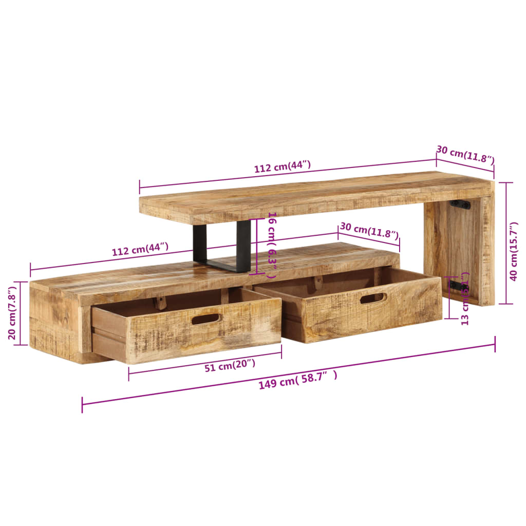 TV Stand Solid Wood Mango