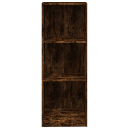 3-Tier Book Cabinet Smoked Oak 40x24x109 cm Engineered Wood