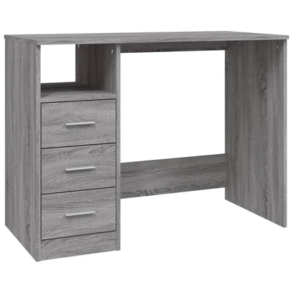 Desk with Drawers Grey Sonoma 102x50x76 cm Engineered Wood