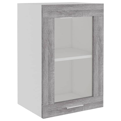 Hanging Glass Cabinet Grey Sonoma 40x31x60 cm Engineered Wood