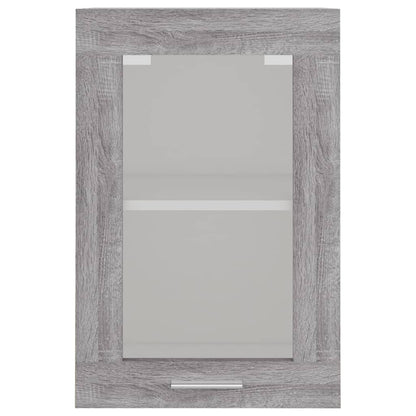 Hanging Glass Cabinet Grey Sonoma 40x31x60 cm Engineered Wood