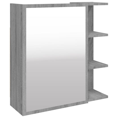 Bathroom Mirror Cabinet Grey Sonoma 62.5x20.5x64 cm Engineered Wood