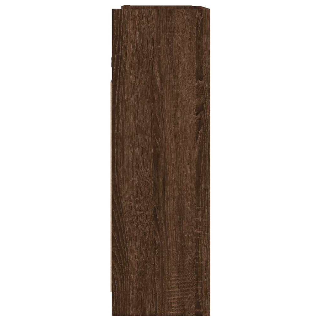 Bathroom Mirror Cabinet Brown Oak 62.5x20.5x64cm Engineered Wood