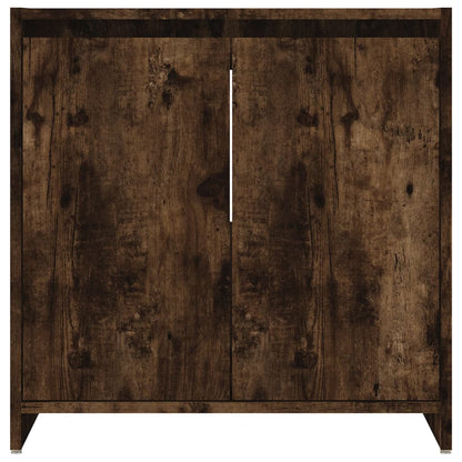 Bathroom Cabinet Smoked Oak 60x33x61 cm Engineered Wood