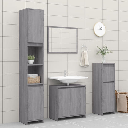 Bathroom Cabinet Grey Sonoma 60x33x61 cm Engineered Wood