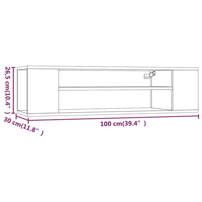 Hanging TV Cabinet Grey Sonoma 100x30x26.5 cm Engineered Wood
