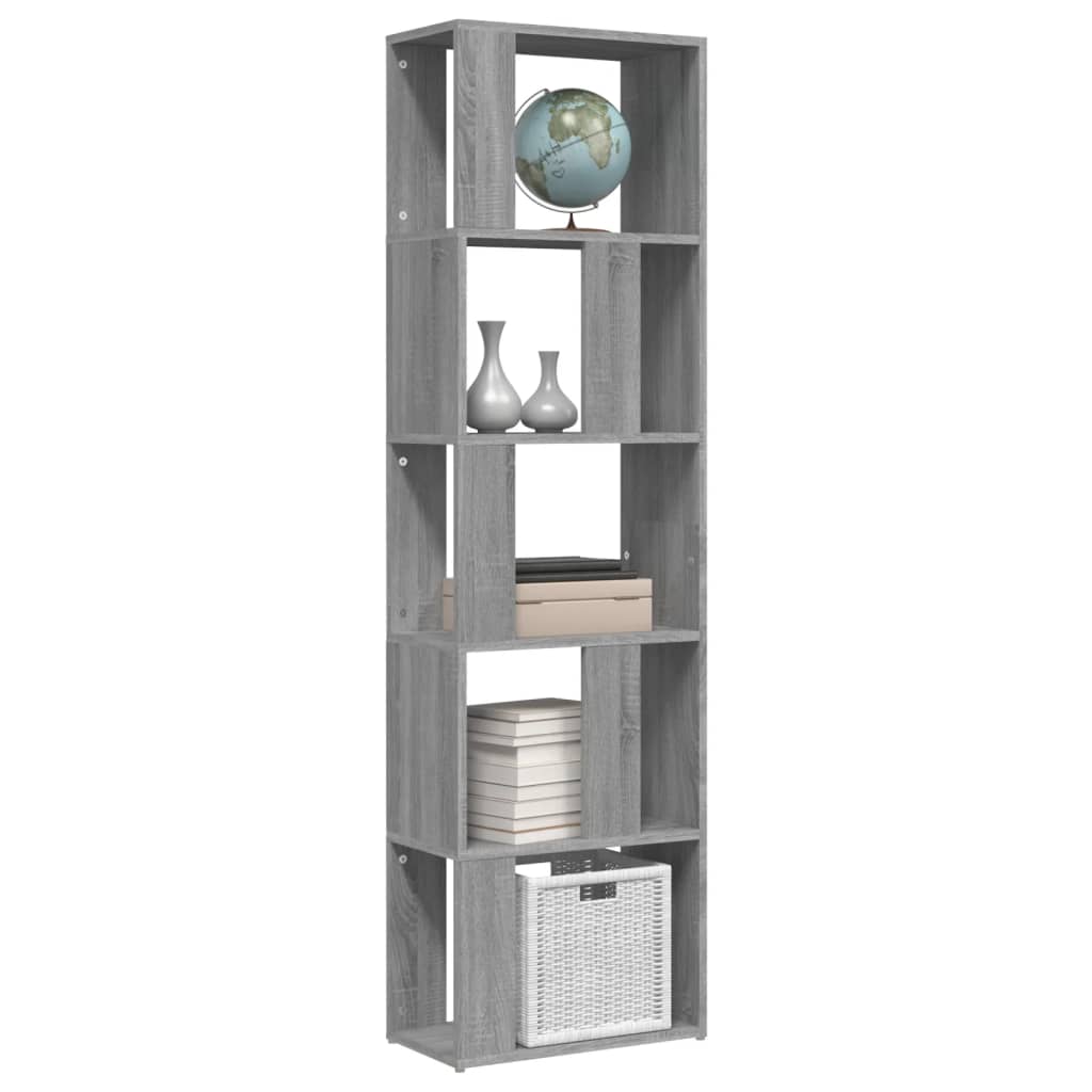 Book Cabinet Grey Sonoma 45x24x160 cm Engineered Wood