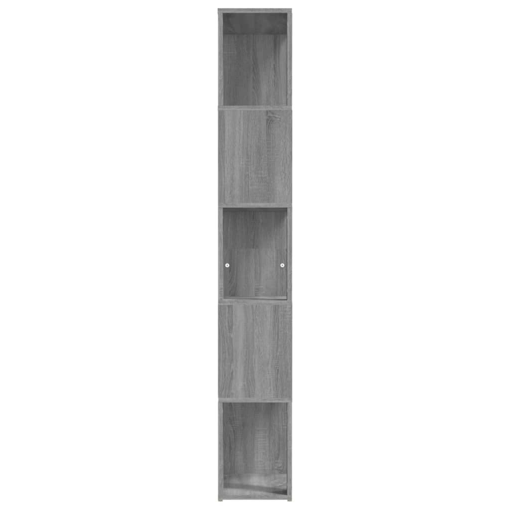 Book Cabinet Grey Sonoma 45x24x160 cm Engineered Wood