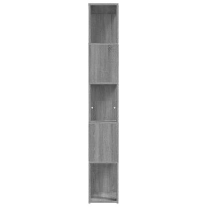 Book Cabinet Grey Sonoma 45x24x160 cm Engineered Wood