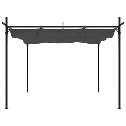 Pergola with Retractable Roof Anthracite 295x292x230 cm